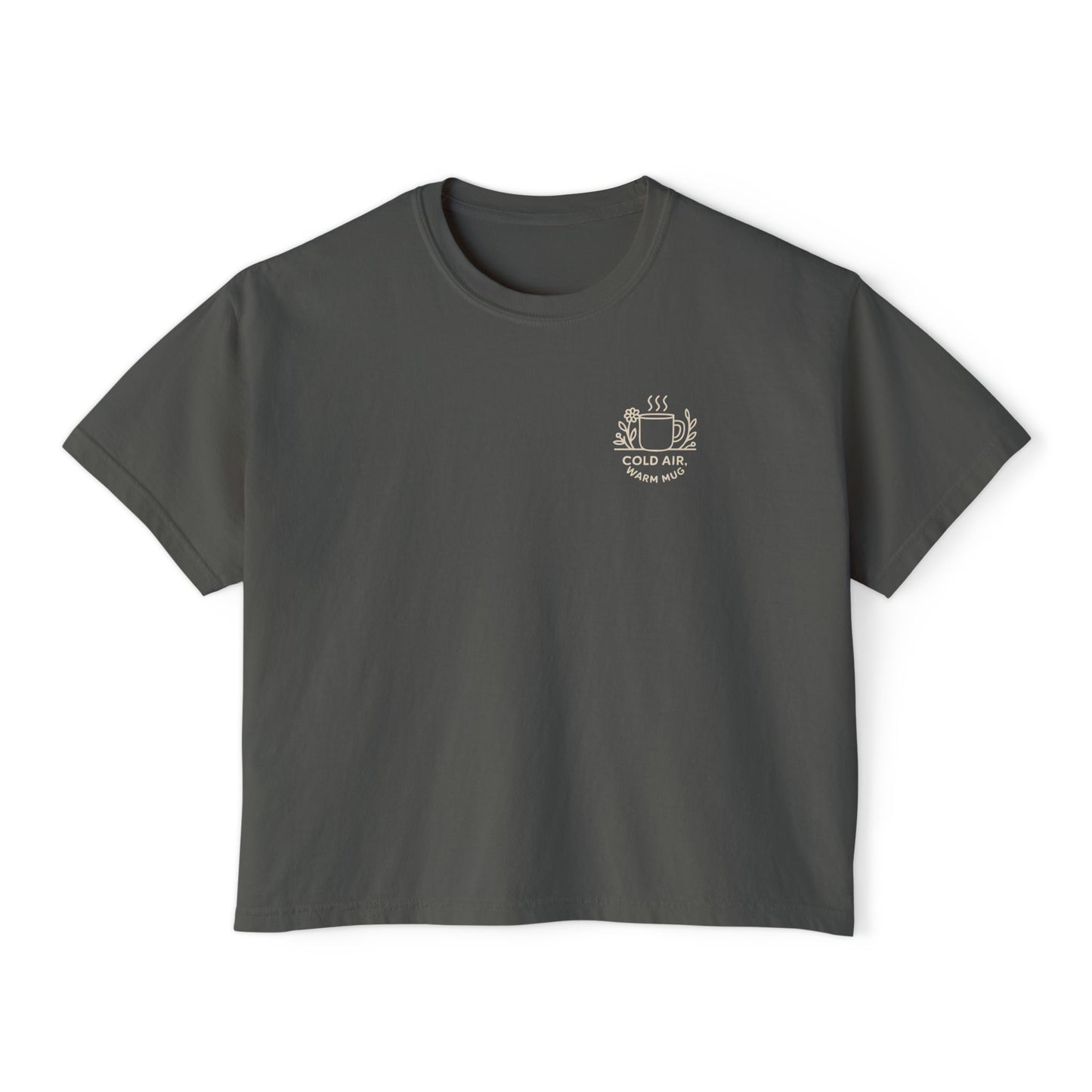Summit&Co. Women Boxy Tee-Cold Air Warm Mug