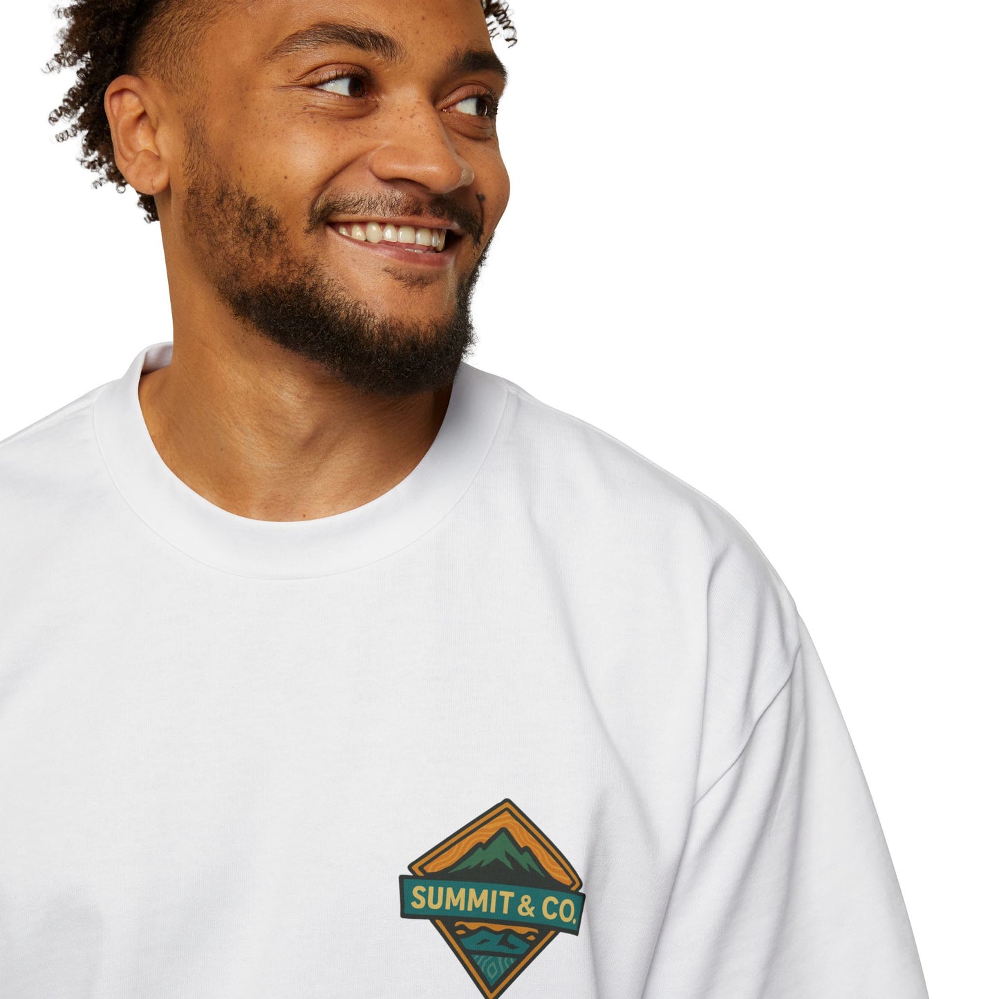 Men's Heavy Oversized Tee-Diamond Logo