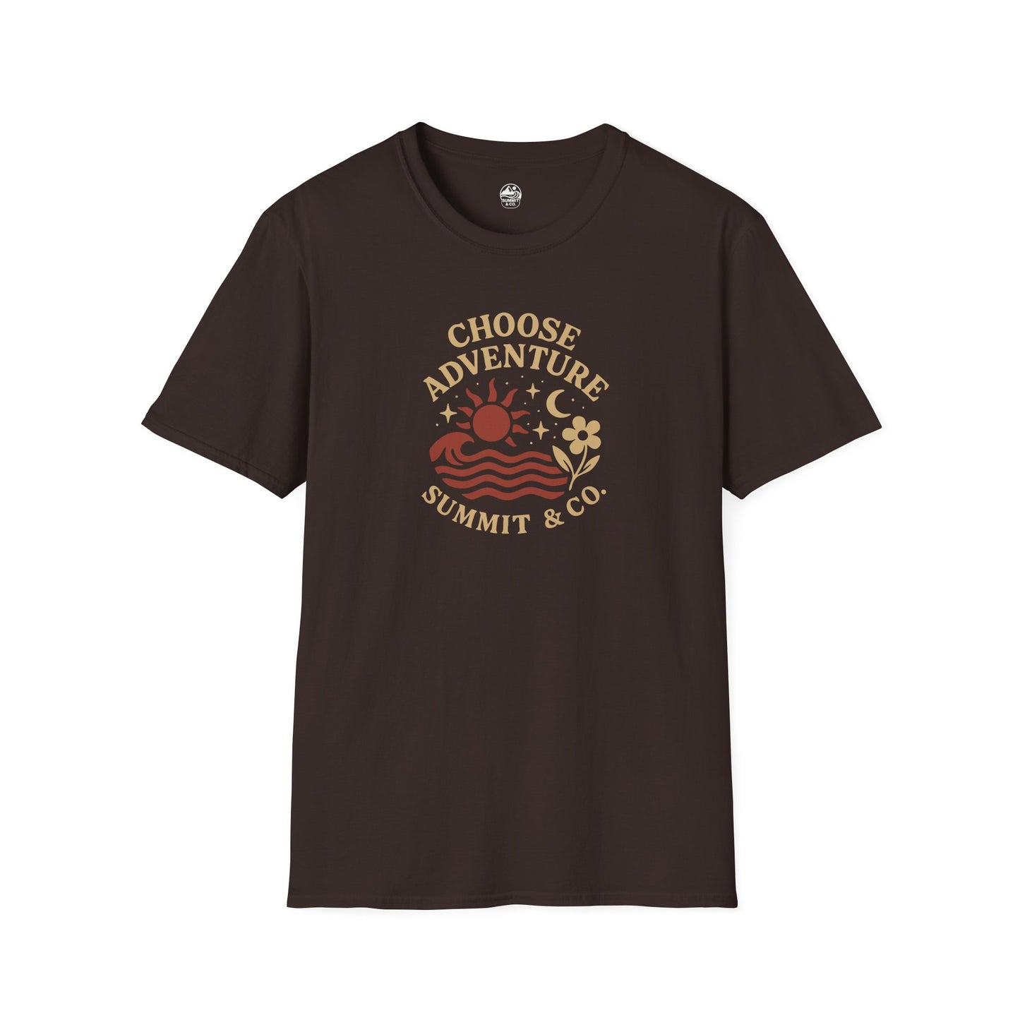 Summit&Co. Softstyle Tee-Choose Adventure (Back)