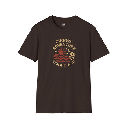 Summit&Co. Softstyle Tee-Choose Adventure (Back)