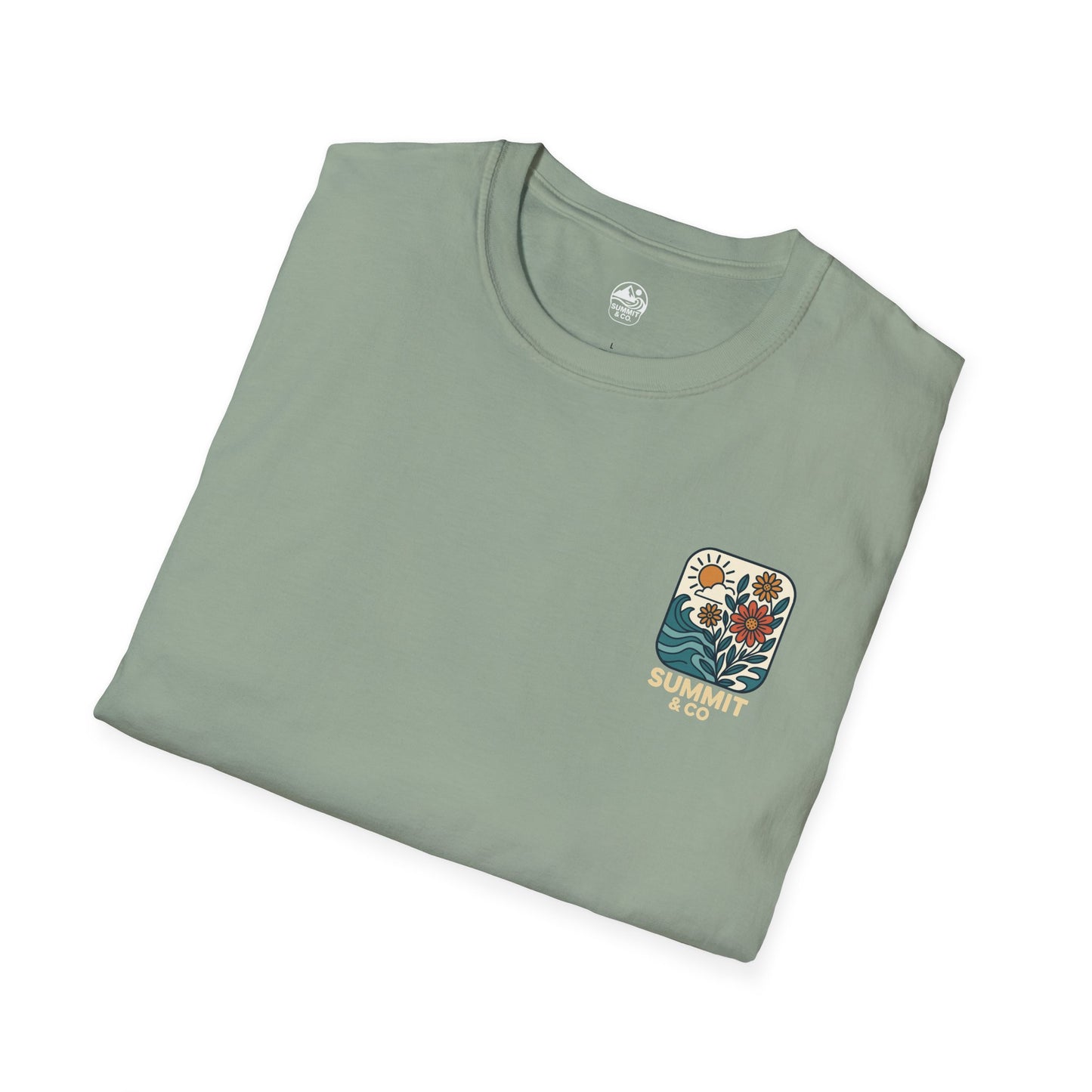 Summit&Co. Softsyle Tee-Floral Logo