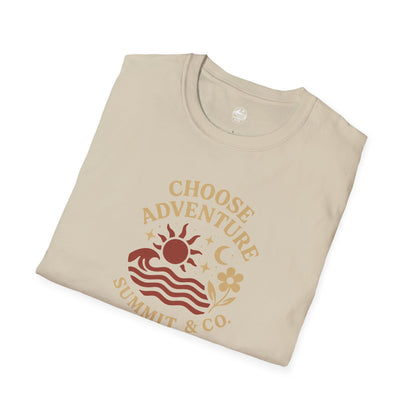 Summit&Co. Softstyle Tee-Choose Adventure (Back)