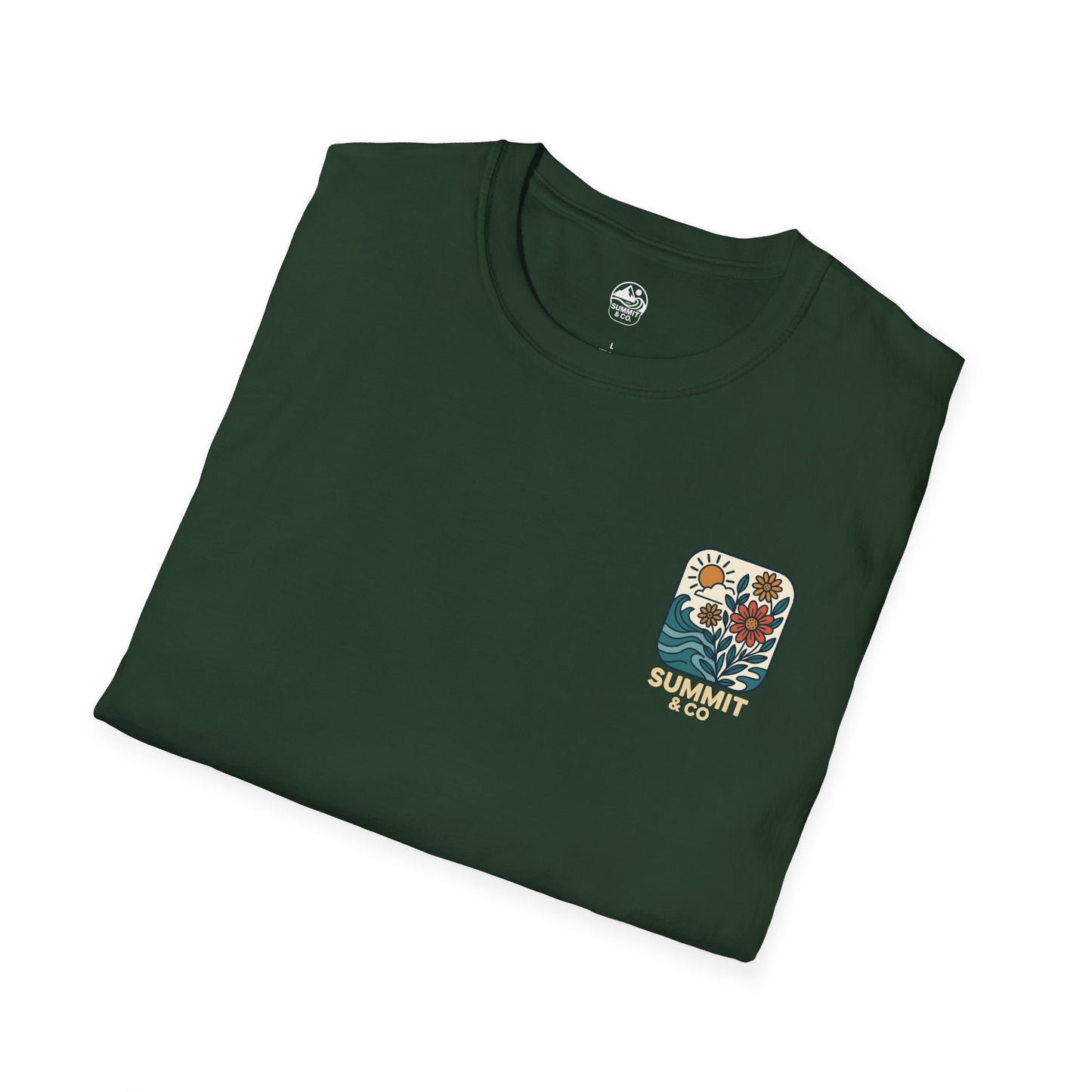 Summit&Co. Softsyle Tee-Floral Logo