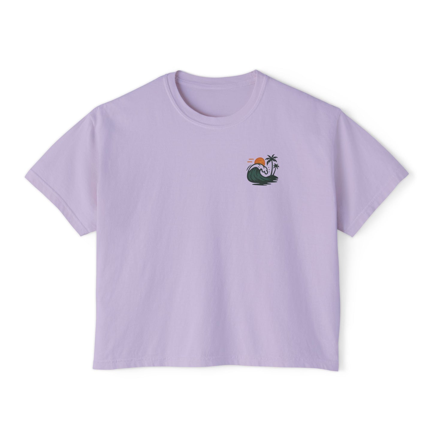 Summit&Co. Women Boxy Tee-Pastel Wavey