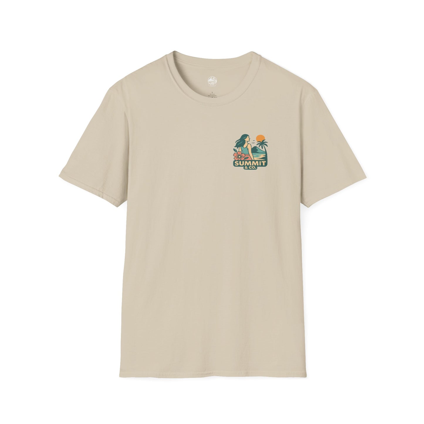 Summit&Co. Softstyle Tee-Surfer Woman Logo