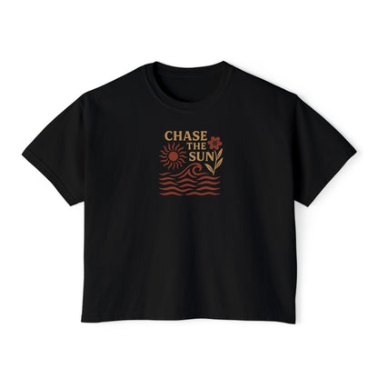 Summit&Co. Women Boxy Tee-Chase The Sun