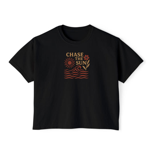 Summit&Co. Women Boxy Tee-Chase The Sun