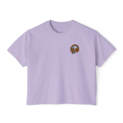 Summit&Co. Women Boxy Tee-Oldskool Flowers
