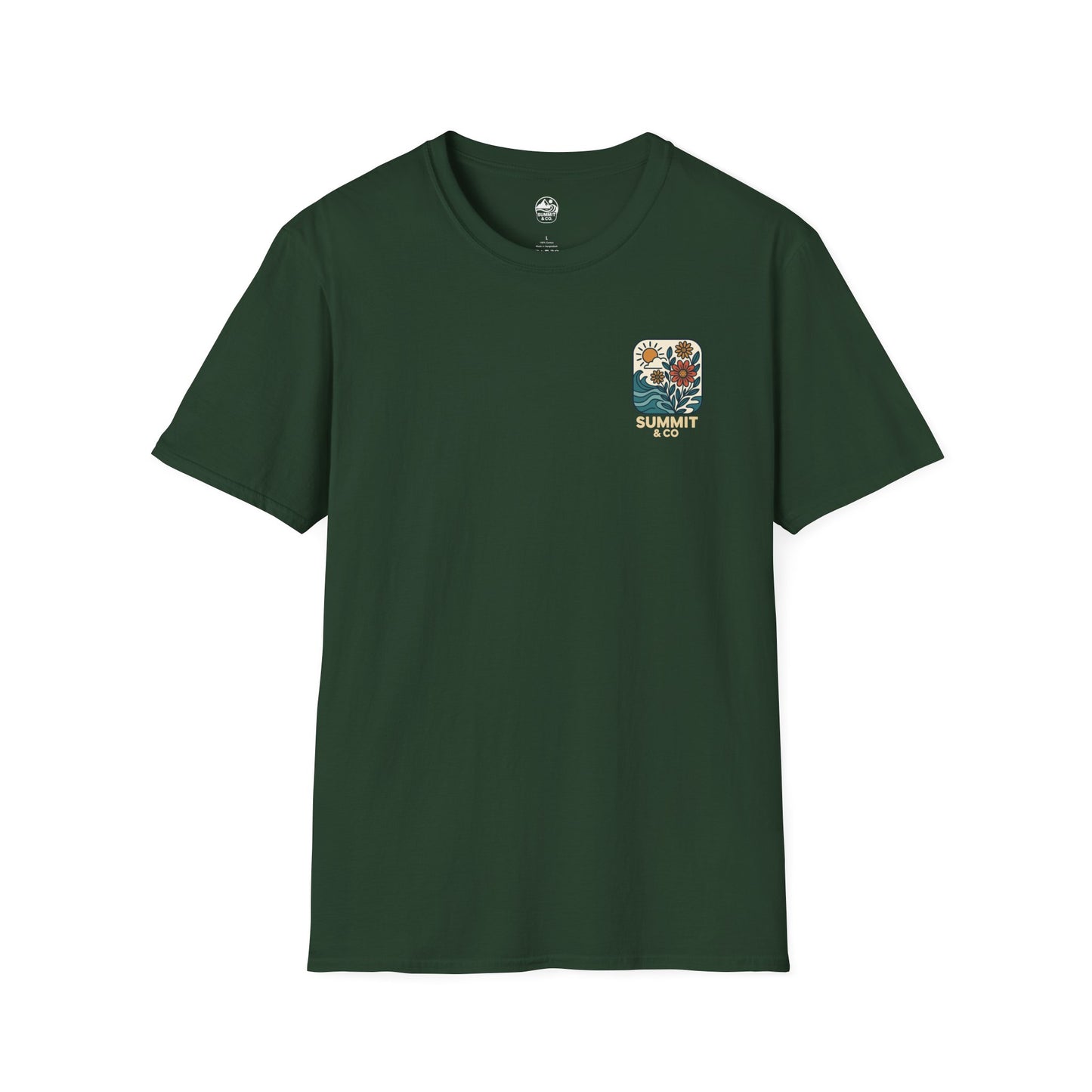 Summit&Co. Softsyle Tee-Floral Logo