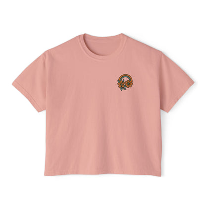Summit&Co. Women Boxy Tee-Oldskool Flowers