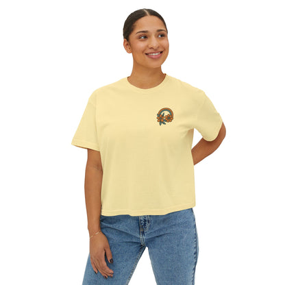 Summit&Co. Women Boxy Tee-Oldskool Flowers