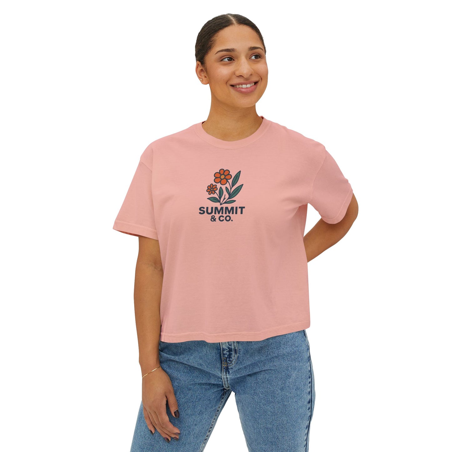 Summit&Co.Women Boxy Tee Floral