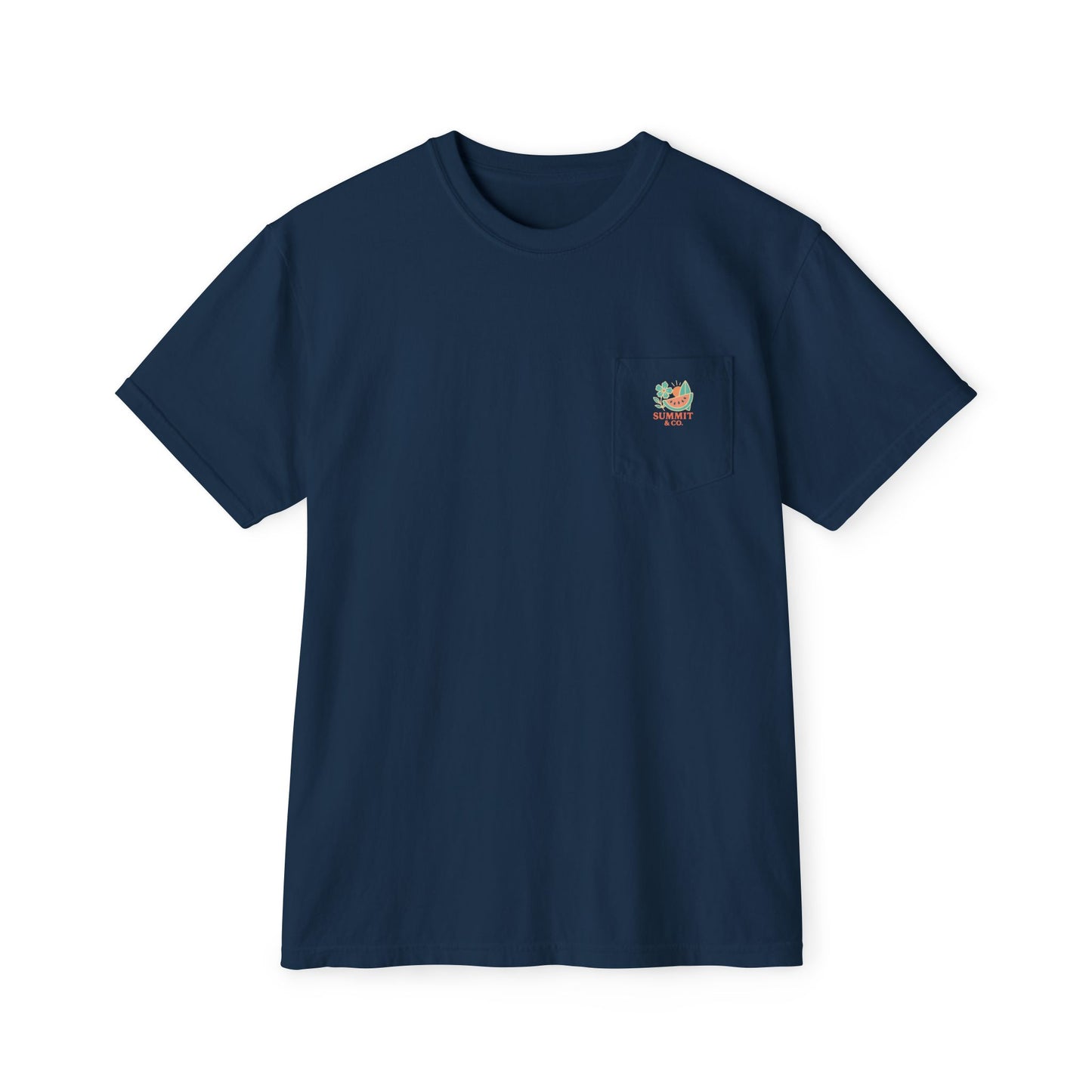 Comfortable Women's Pocket T-Shirt | Watermelon Logo