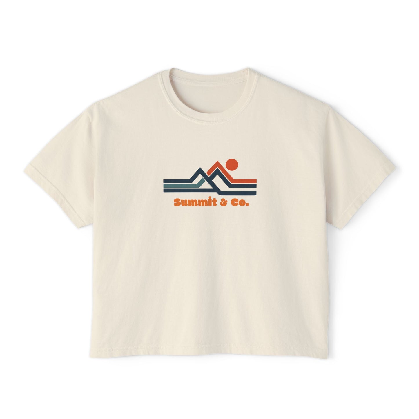 Summit&Co. Women Boxy Tee Horizontal Rainbow