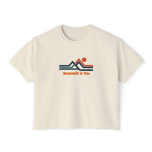 Summit&Co. Women Boxy Tee Horizontal Rainbow