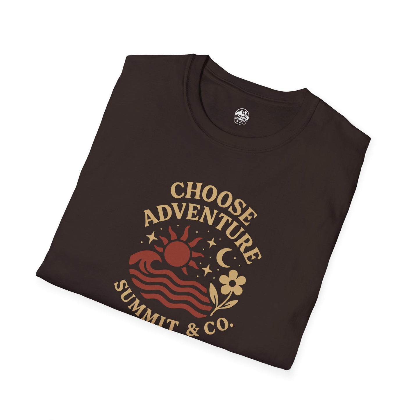 Summit&Co. Softstyle Tee-Choose Adventure (Back)