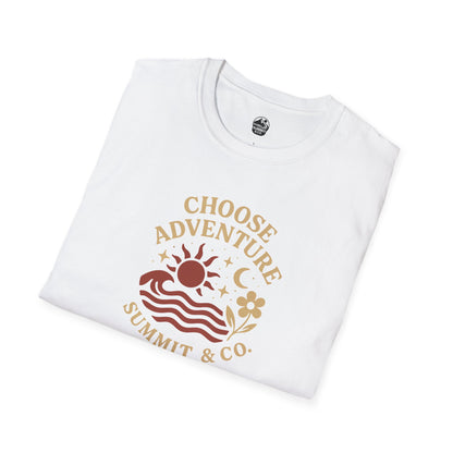 Summit&Co. Softstyle Tee-Choose Adventure (Back)