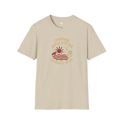 Summit&Co. Softstyle Tee-Choose Adventure (Back)