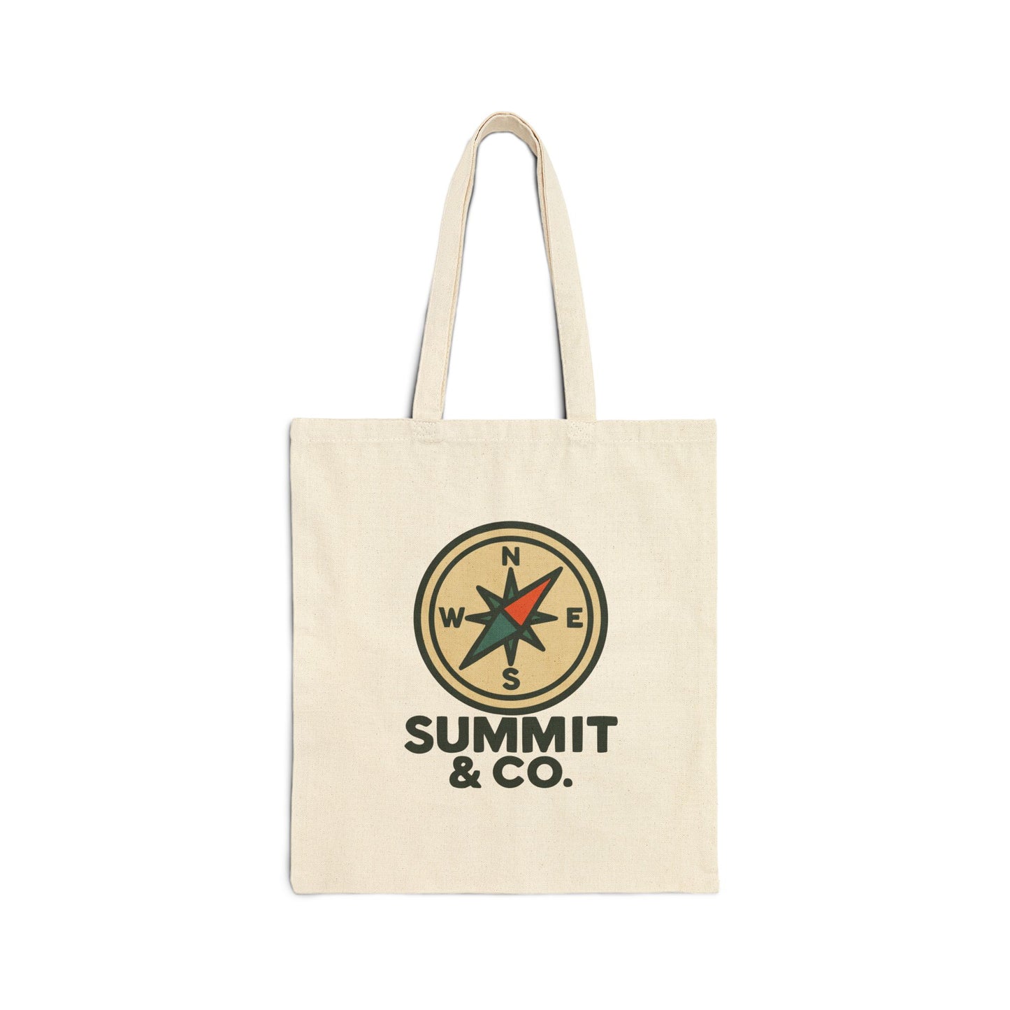 Eco-Friendly Compass Cotton Canvas Tote Bag