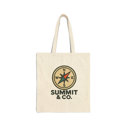 Eco-Friendly Compass Cotton Canvas Tote Bag