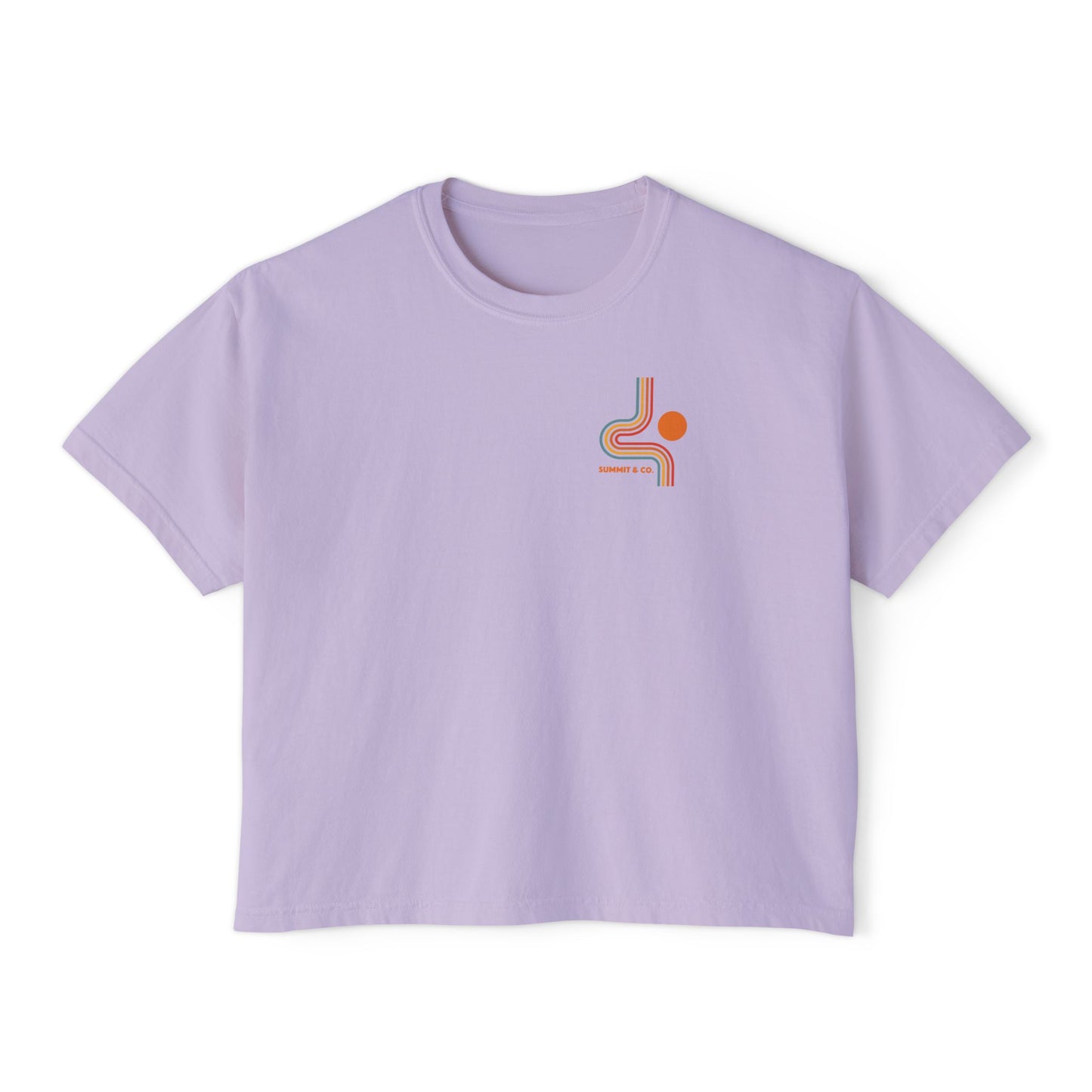 Summit&Co. Women Boxy Tee Vertical Rainbow