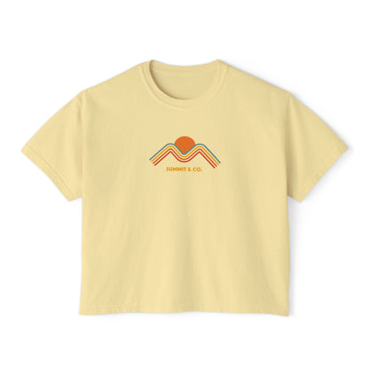 Summit&Co. Women Boxy Tee-Rainbow