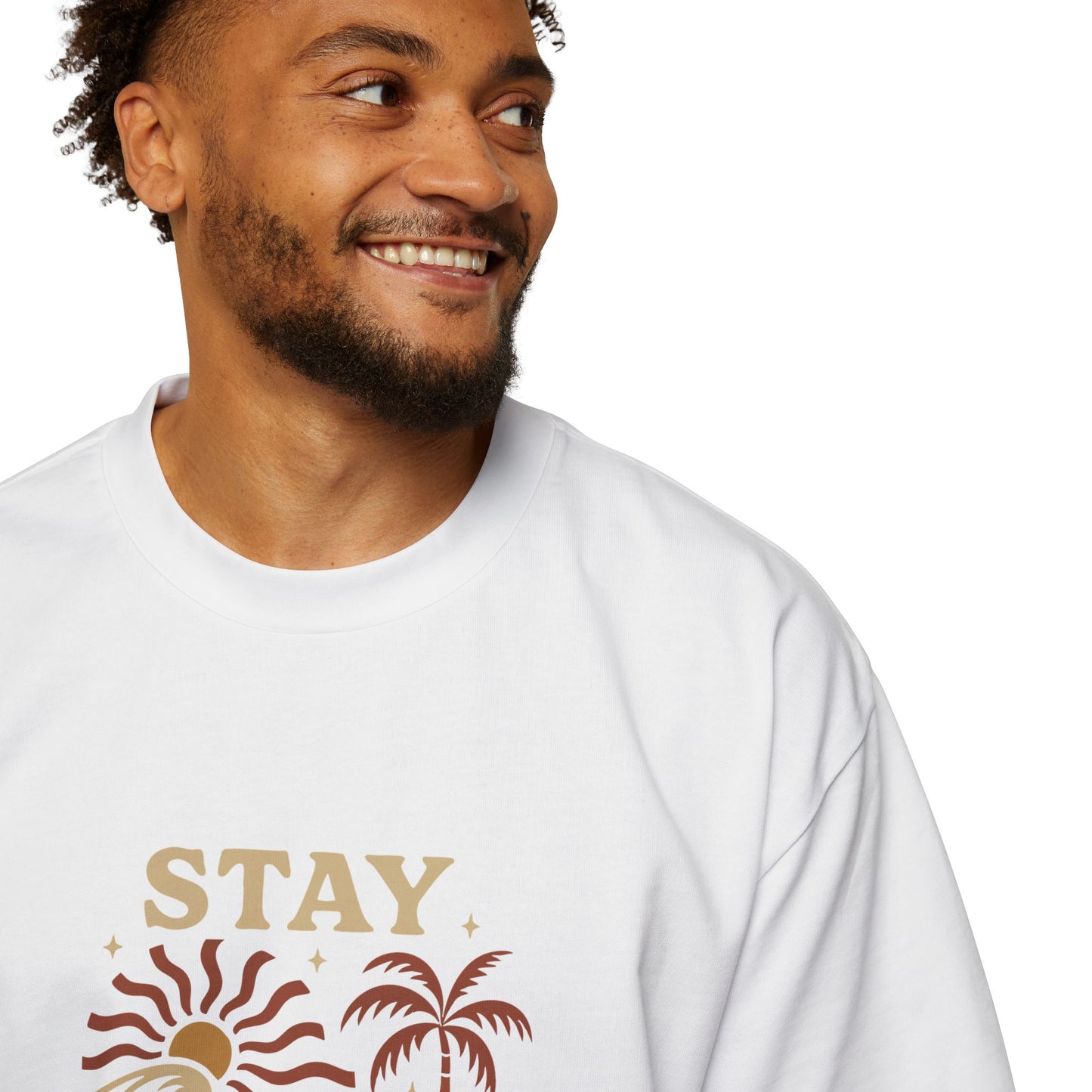 Men's Heavy Oversized Tee-Stay Cosmic