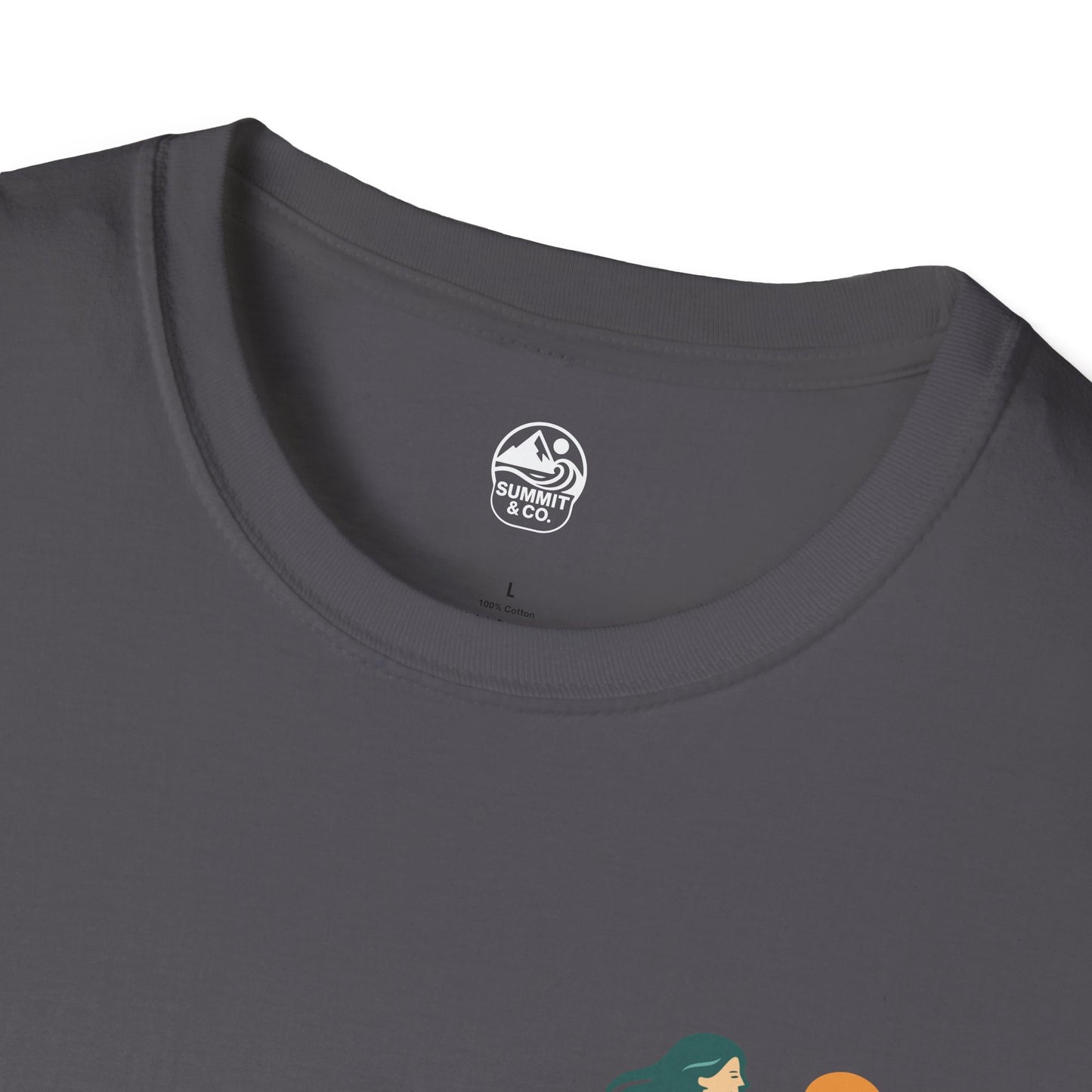 Summit&Co. Softstyle Tee-Surfer Woman Logo