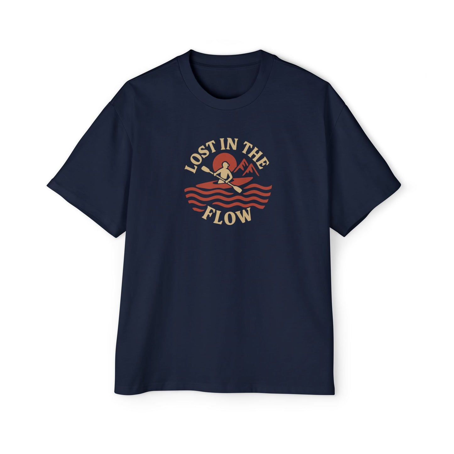 Men's Heavy Oversized Tee - Lost In the Flow T-Shirt