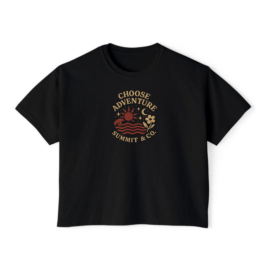 Summit&Co. Women Boxy Tee-Choose Adventure