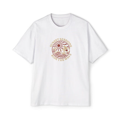 Men's Heavy Oversized Tee -Ride The Wave T-Shirt