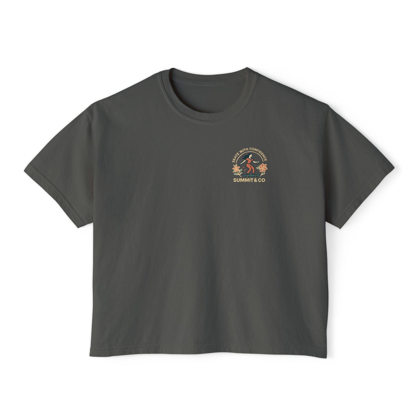 Summit&Co. Women's Boxy Tee-Skate with Confidence