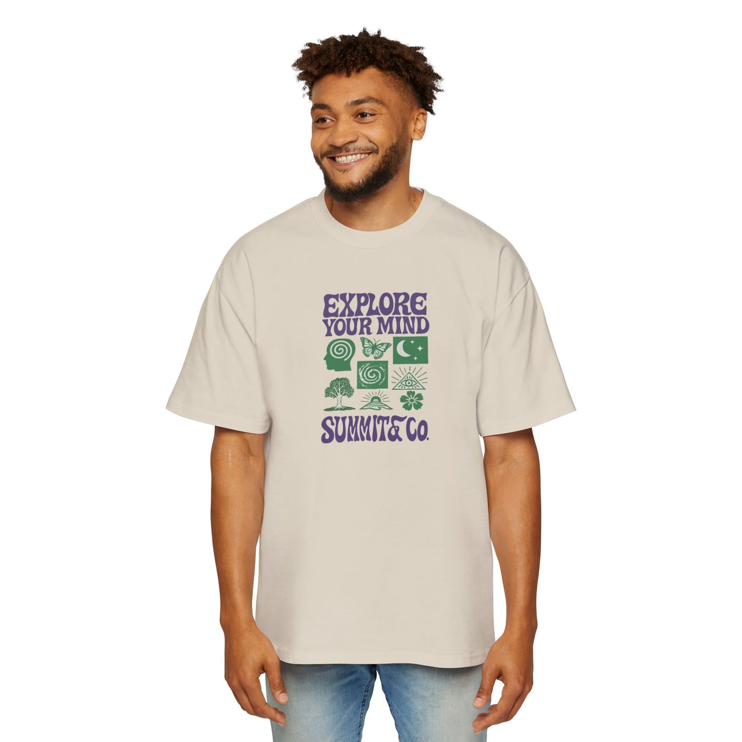 Men's Heavy Oversized Tee - Explore Your Mind T-Shirt