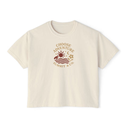Summit&Co. Women Boxy Tee-Choose Adventure