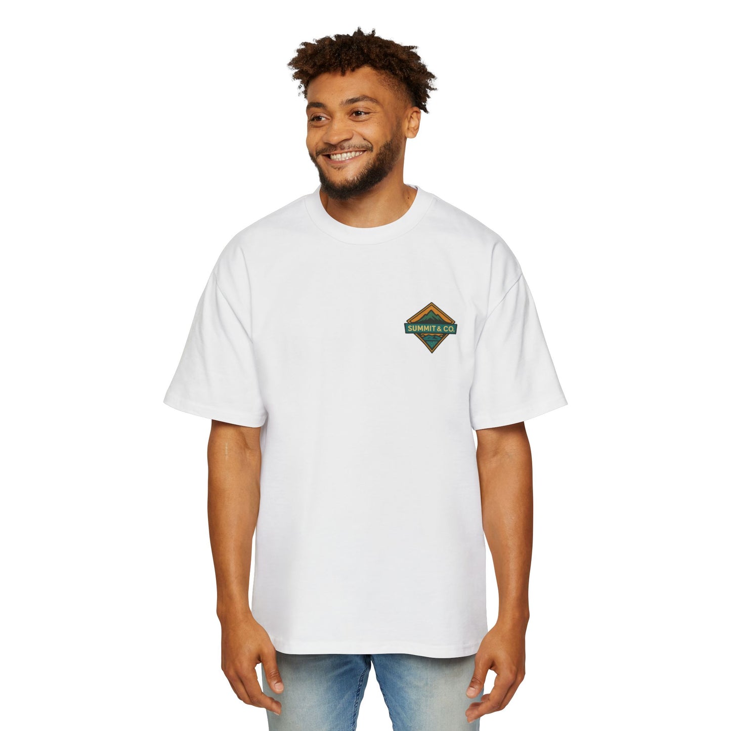 Men's Heavy Oversized Tee-Diamond Logo