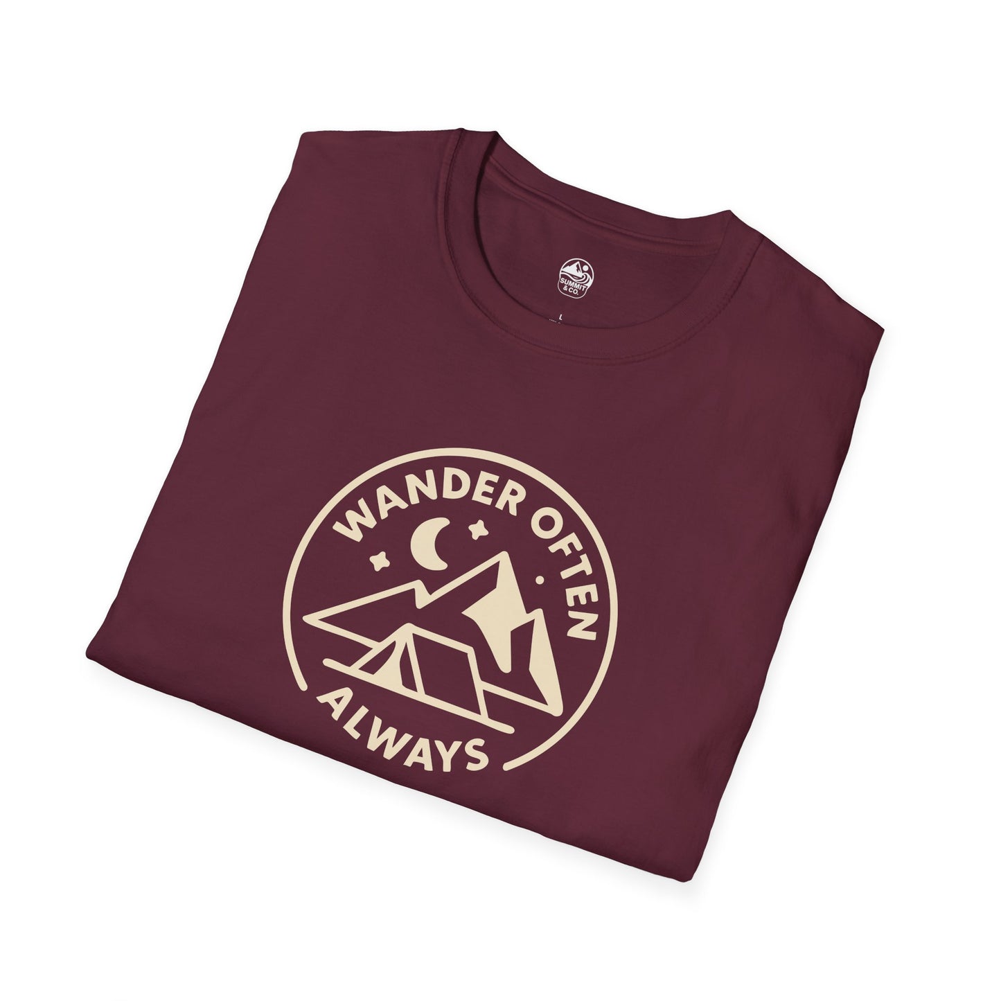 Summit&Co.  Softstyle Tee-Wander Often Always