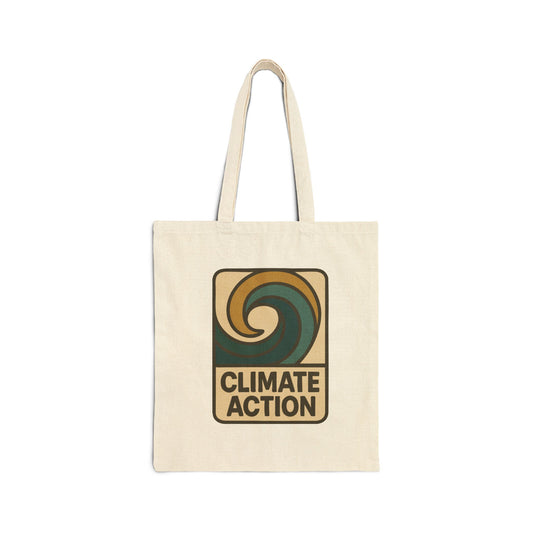 Eco-Friendly Climate Action Cotton Canvas Tote Bag