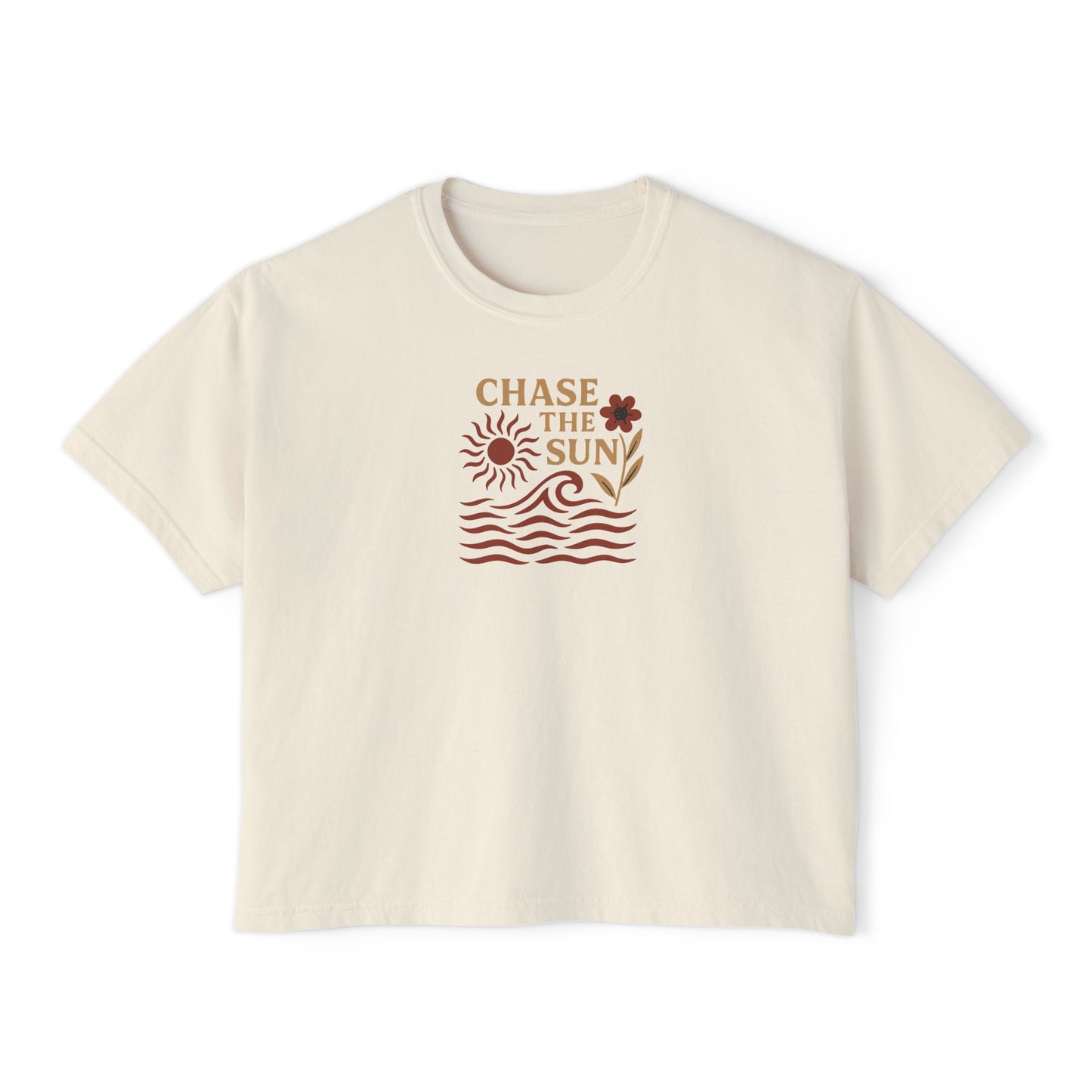 Summit&Co. Women Boxy Tee-Chase The Sun