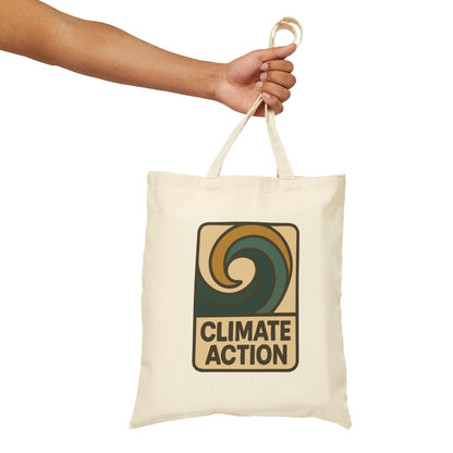 Eco-Friendly Climate Action Cotton Canvas Tote Bag