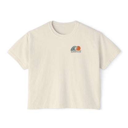 Summit&Co. Women Boxy Tee- Wavey Logo