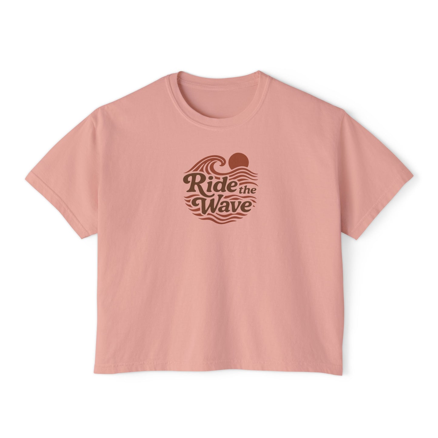 Summit&Co. Women Boxy Tee-Ride the Wave
