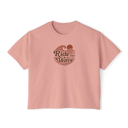 Summit&Co. Women Boxy Tee-Ride the Wave