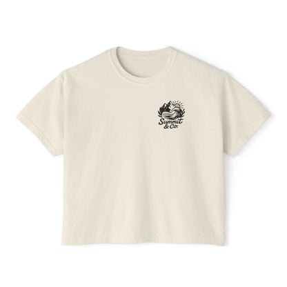 Summit&Co. Women Boxy Tee-Brushy Mountain
