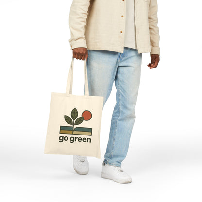 Eco-Friendly Go Green Cotton Canvas Tote Bag