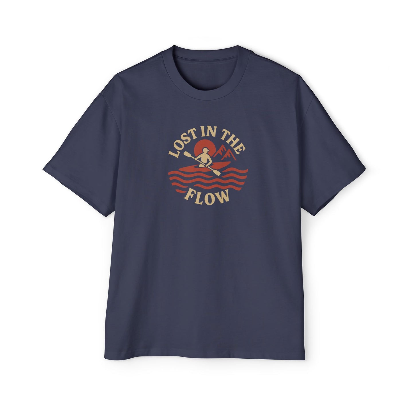 Men's Heavy Oversized Tee - Lost In the Flow T-Shirt
