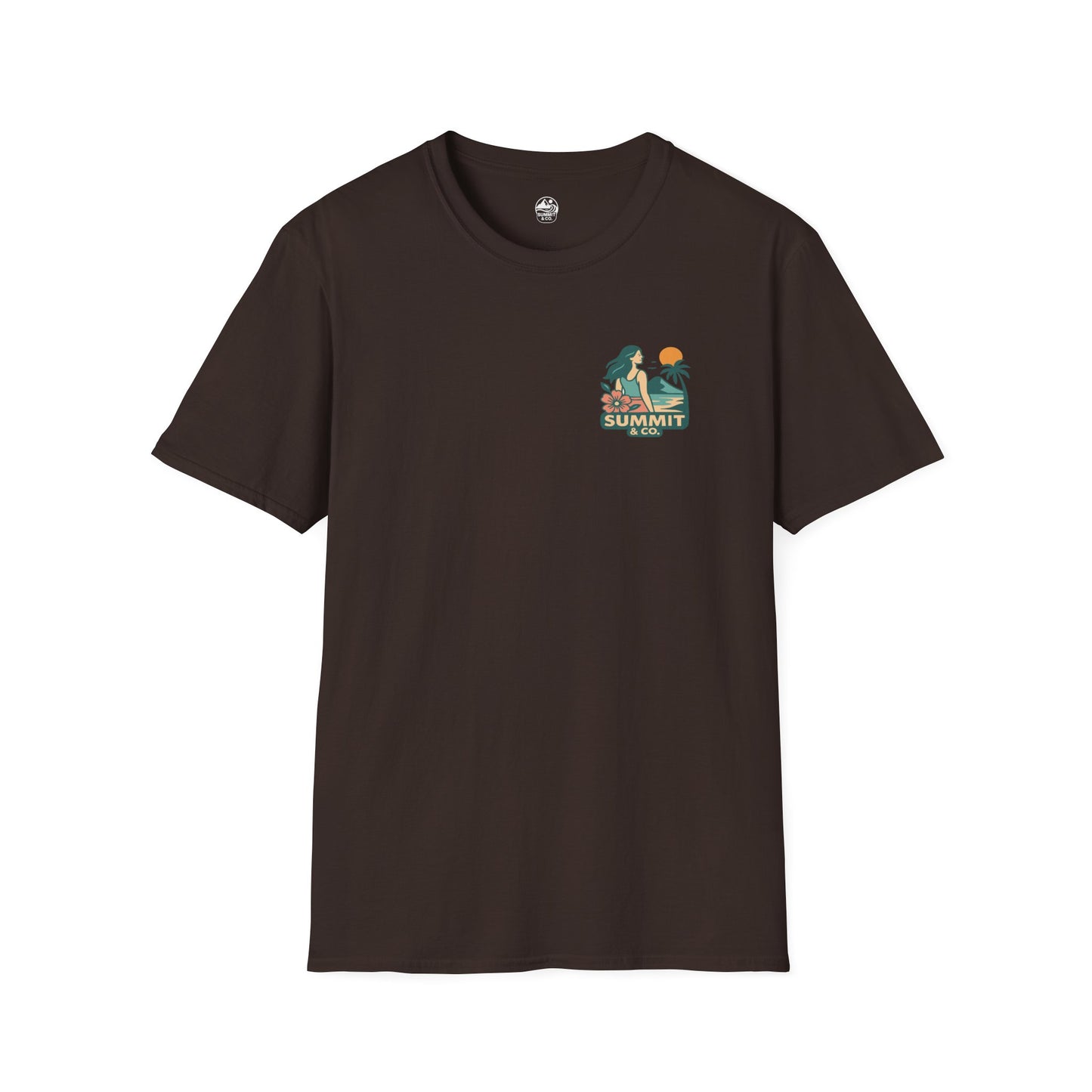 Summit&Co. Softstyle Tee-Surfer Woman Logo