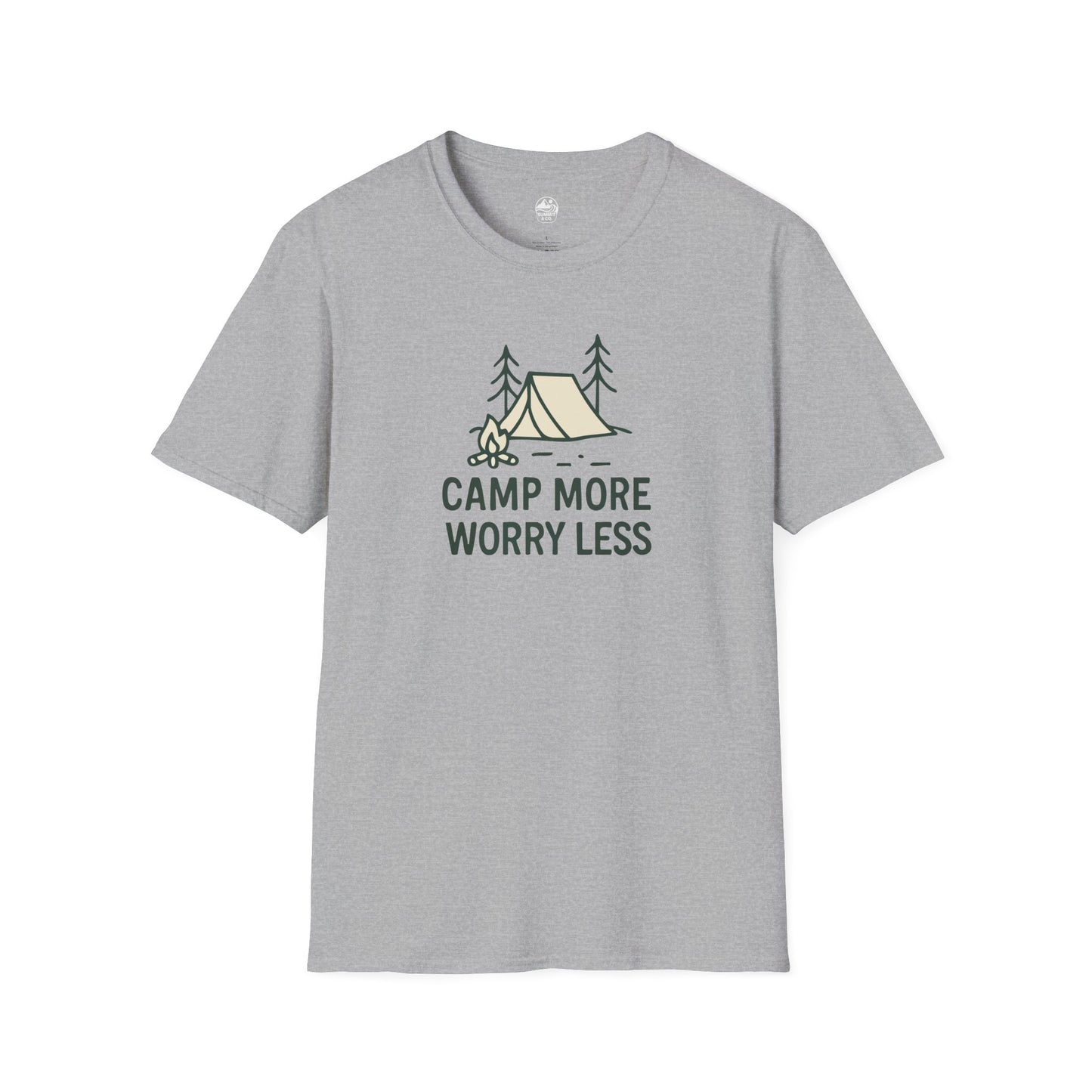 Summit&Co. Softstyle Tee-Camp More Worry Less