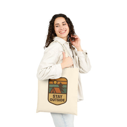 Eco-Friendly Stay Outside Cotton Canvas Tote Bag