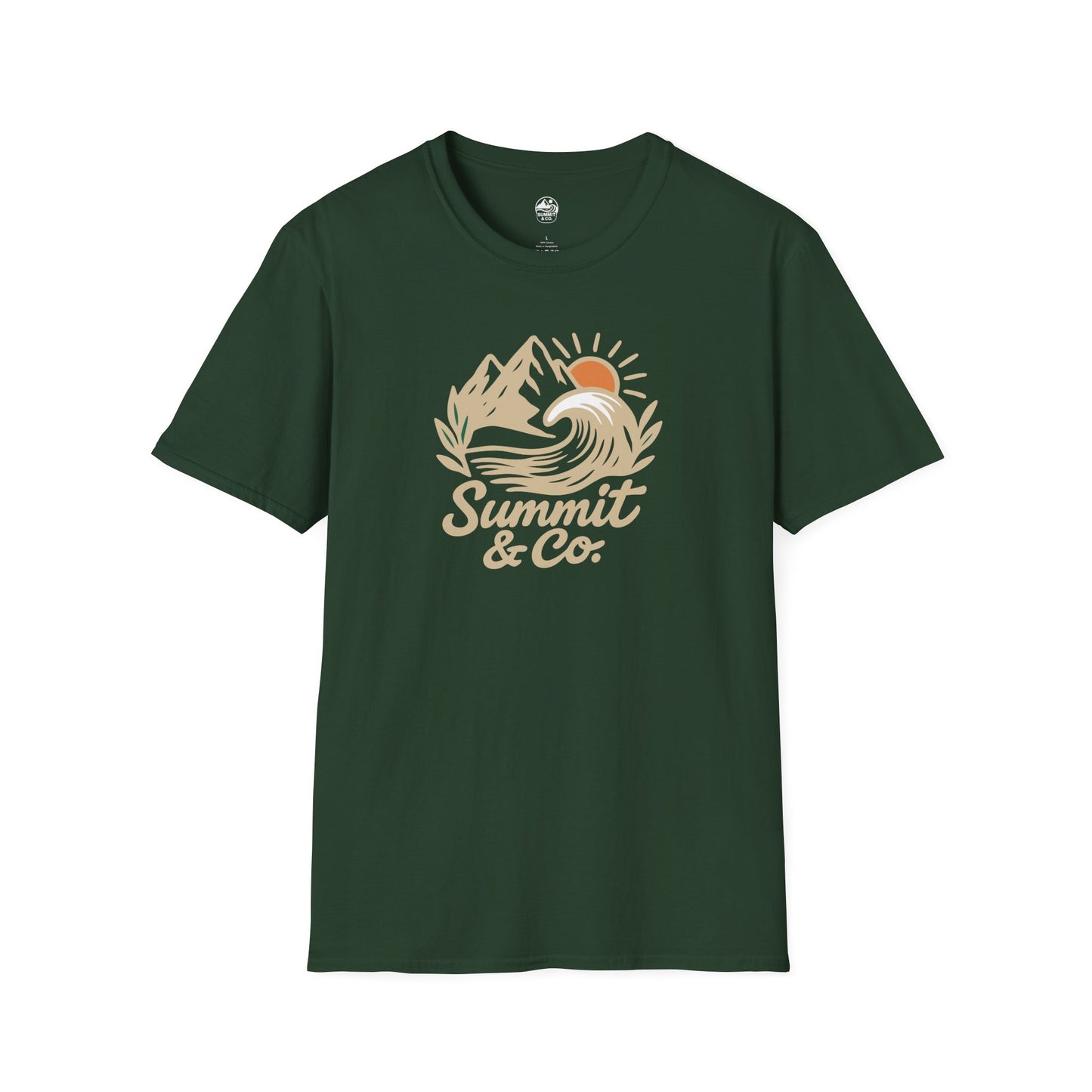 Summit&Co. Softstyle Tee-Brushed Mountains