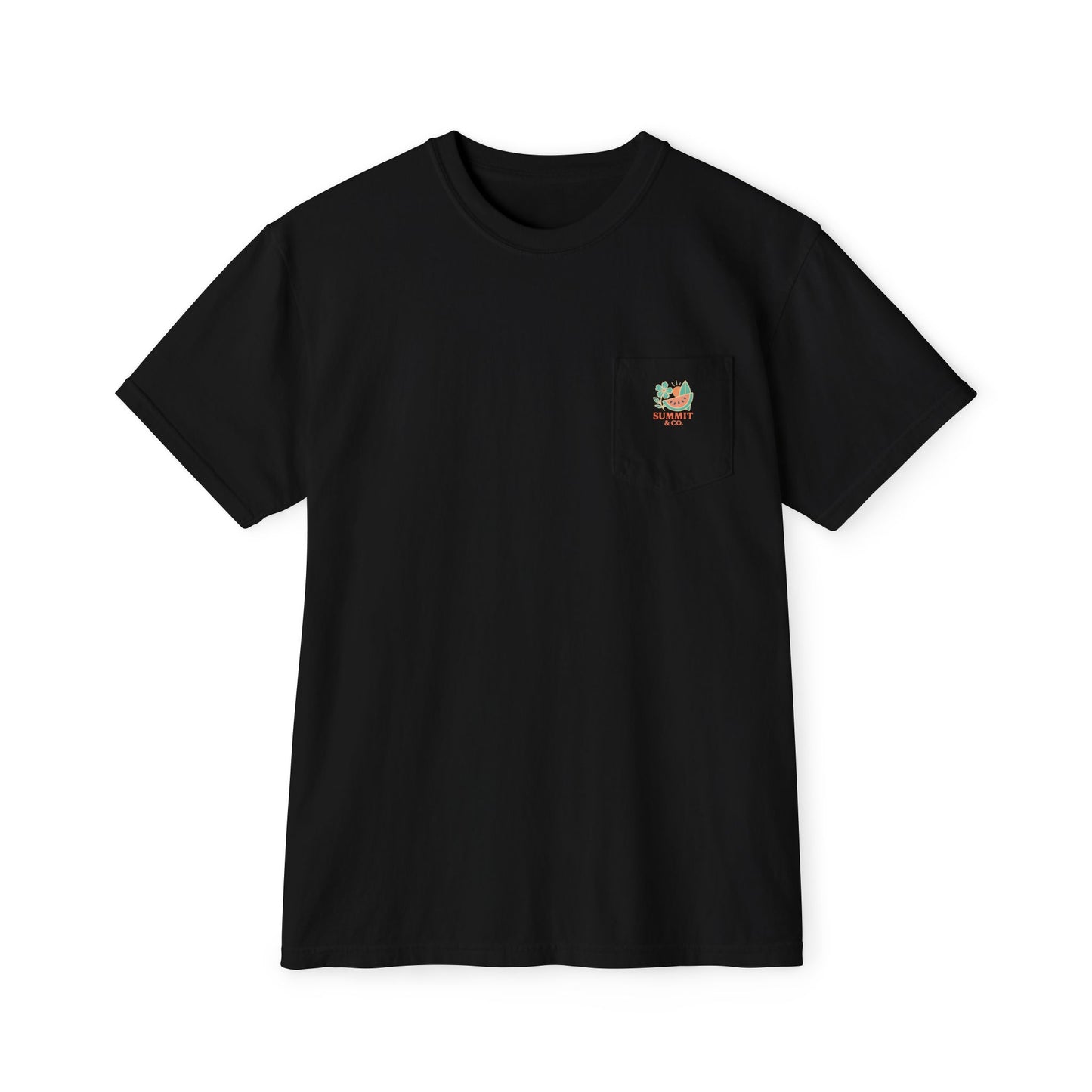 Comfortable Women's Pocket T-Shirt | Watermelon Logo